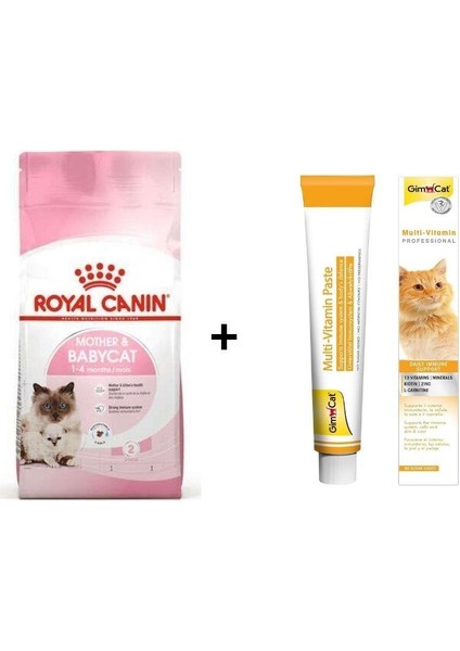 Mother Babycat Yavru Kuru Kedi Maması 4 kg + Gimcat Multivitamin 100 gr