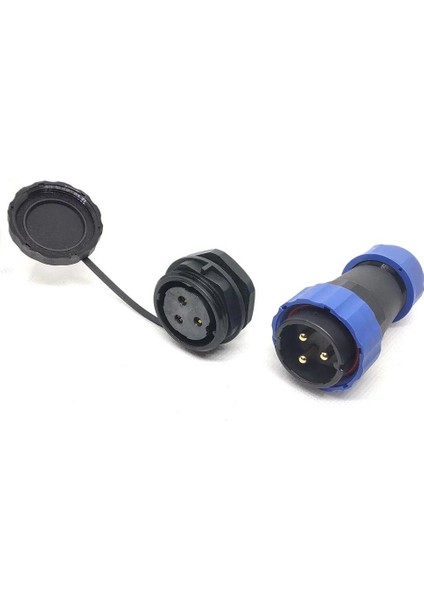 SD28 3 Pin 28MM Su Geçirmez Konnektör Takımı - Panel Tipi