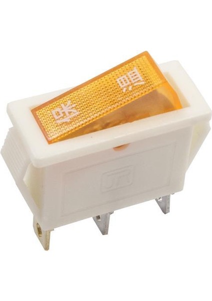 Kcd3 Tekli Dar Işıklı On/off Anahtar - Sarı