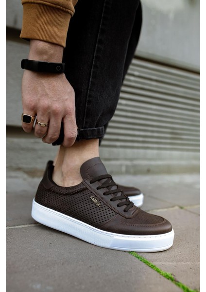 Kahve Deri Erkek Günlük Spor Ayakkabı modelleri