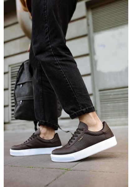 Kahve Deri Erkek Günlük Spor Ayakkabı fırsatları