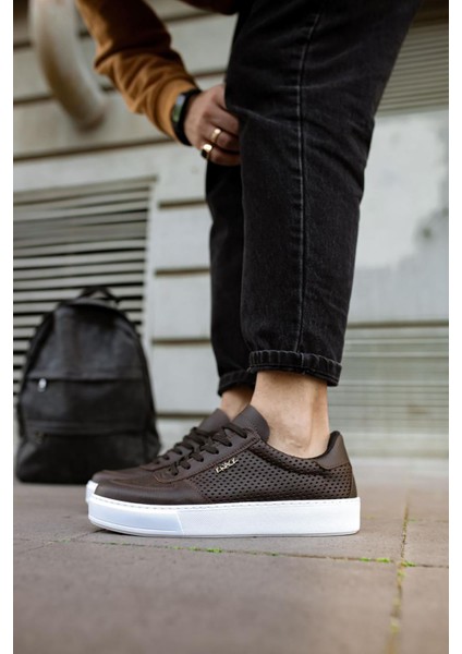 Kahve Deri Erkek Günlük Spor Ayakkabı indirimleri