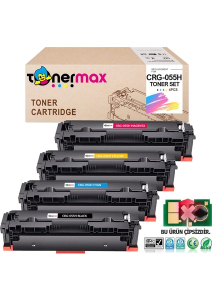 Canon I-Sensys MF-743CDW Muadil Toner Çipsiz Takım / Canon CRG-055H