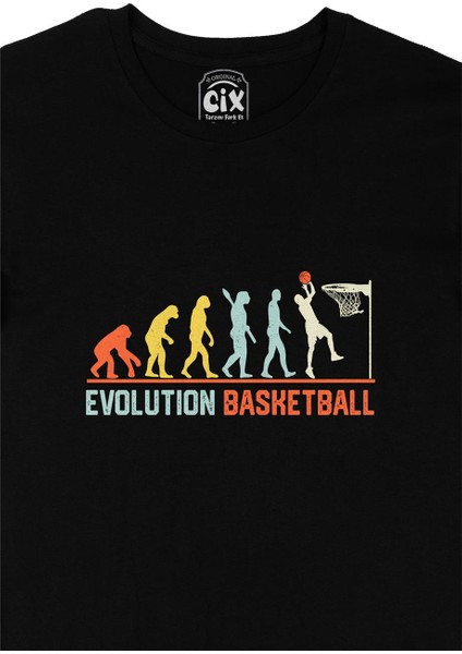 Basketbol Evolution Siyah Tişört