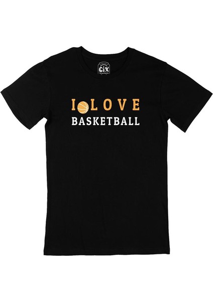 I Love Basket Siyah Tişört