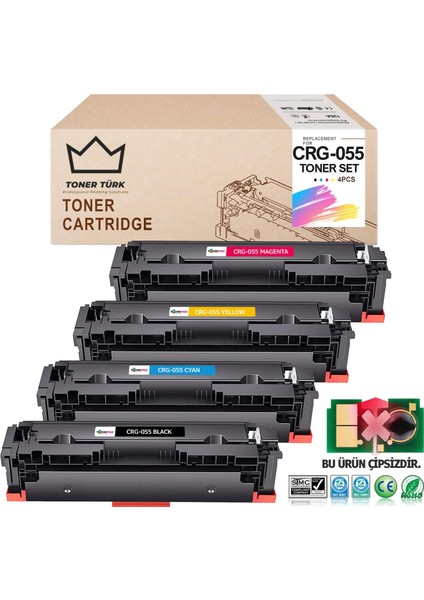 Canon CRG-055 Muadil Toner Takım - Çipsiz / MF-746CX