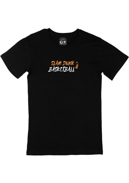 Slam Dunk Basketbol Siyah Tişört