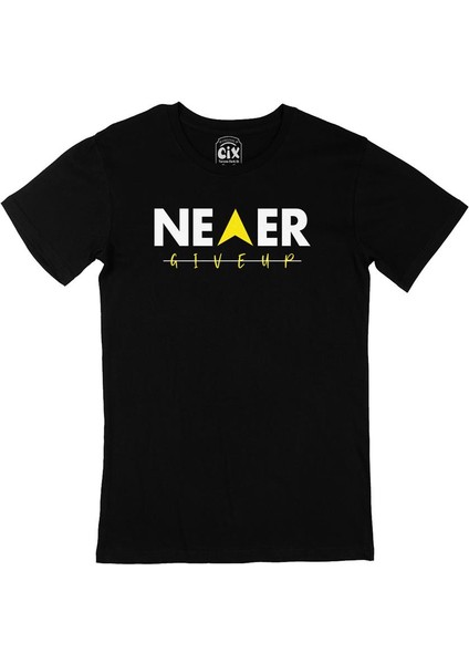 Asla Pes Etme Siyah Tişört