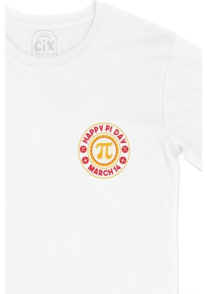 Happy Pi Day Cep Tasarım Baskılı Beyaz Tişört fiyatları