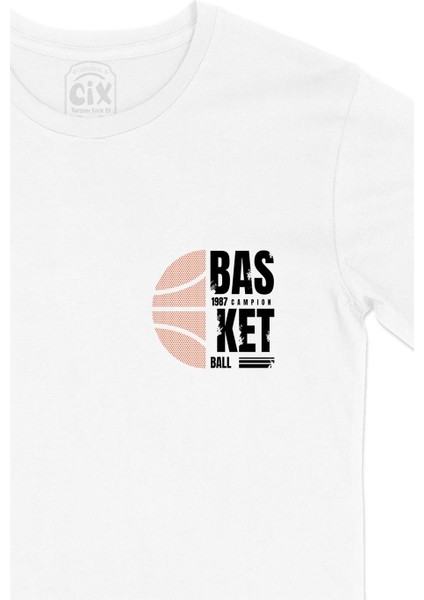 Basketbol Şampiyon Cep Tasarım Baskılı Beyaz Tişört fiyatları
