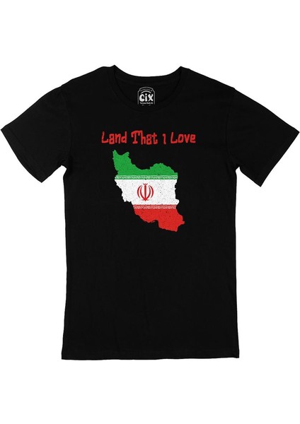 Land That I Love Iran Siyah Tişört