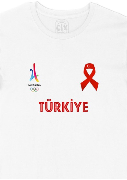 Paris 2024 Yaz Olimpiyatları Türkiye Beyaz Tişört fiyatları