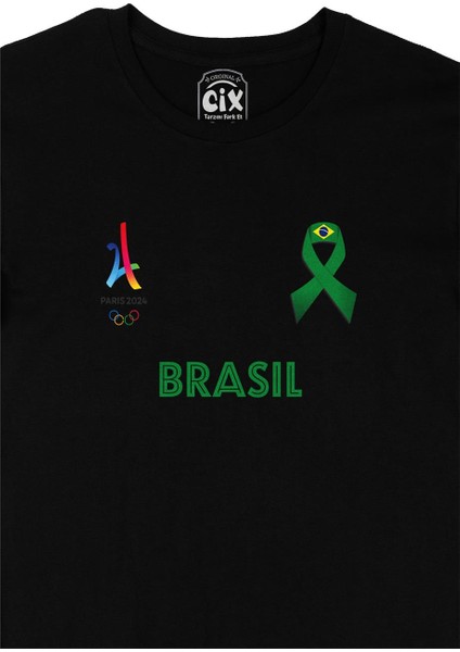 Paris 2024 Yaz Olimpiyatları Brezilya Siyah Tişört fiyatları