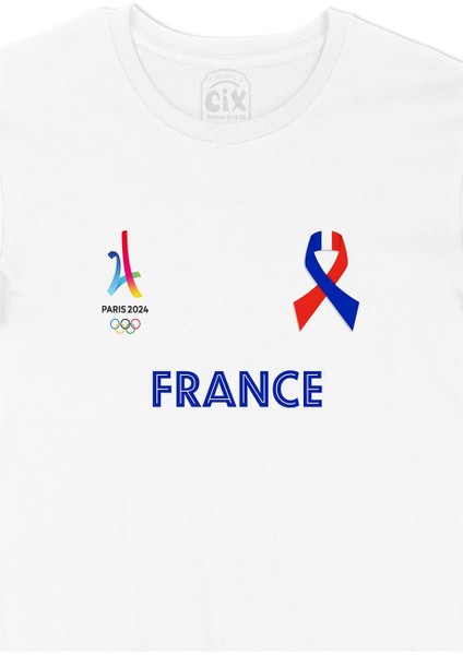 Paris 2024 Yaz Olimpiyatları Fransa Beyaz Tişört fiyatları