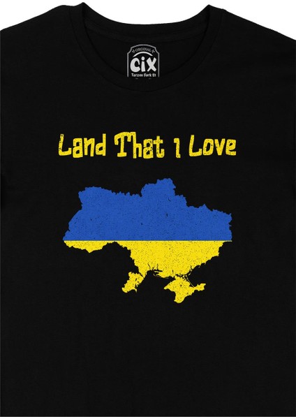 Land That I Love Ukrayna Siyah Tişört fiyatları