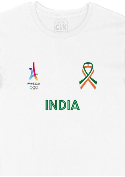 Paris 2024 Yaz Olimpiyatları Hindistan Beyaz Tişört fiyatları
