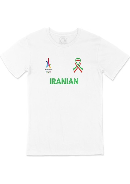 Paris 2024 Yaz Olimpiyatları Iran Beyaz Tişört