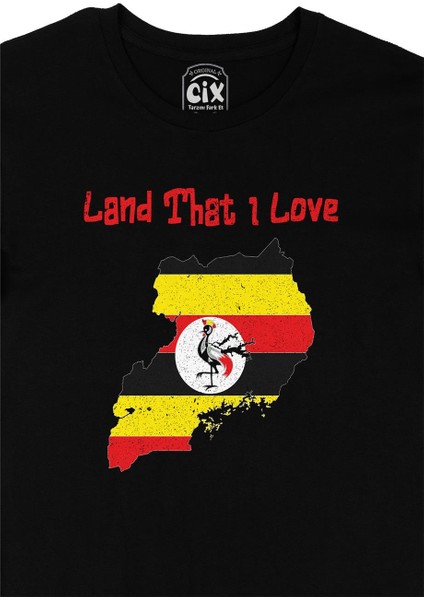Land That I Love Uganda Siyah Tişört fiyatları