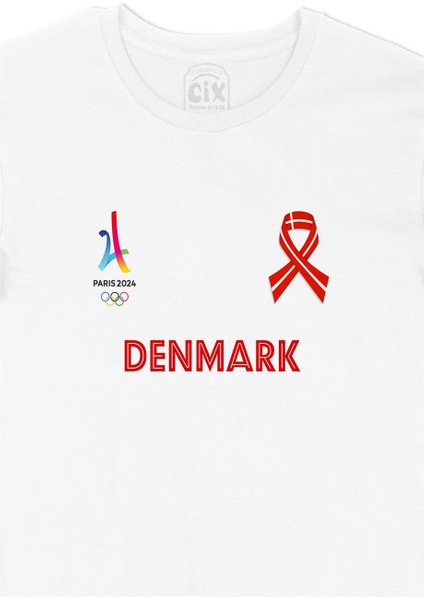 Paris 2024 Yaz Olimpiyatları Danimarka Beyaz Tişört fiyatları