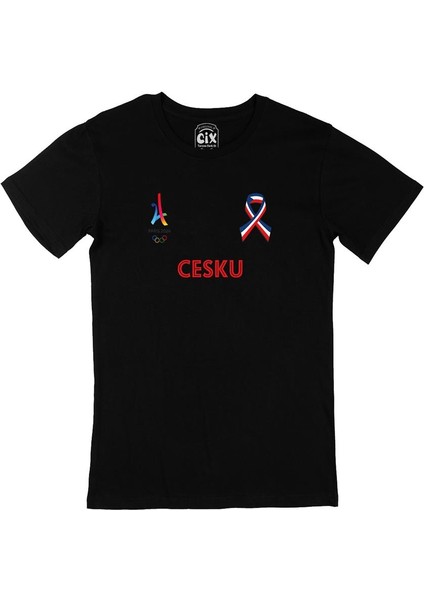 Paris 2024 Yaz Olimpiyatları Çekya Siyah Tişört