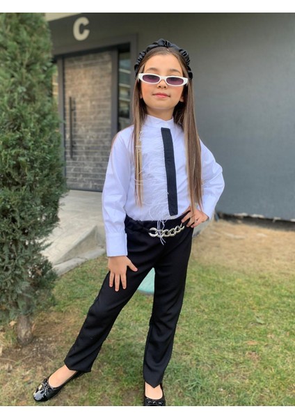 k Yeni Sezon Bayramlık Şık Tüy Detaylı Takım