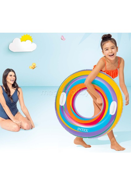 Gökkuşağı Desenli Tutamaçlı Simit 9+Yaş 61X36CM