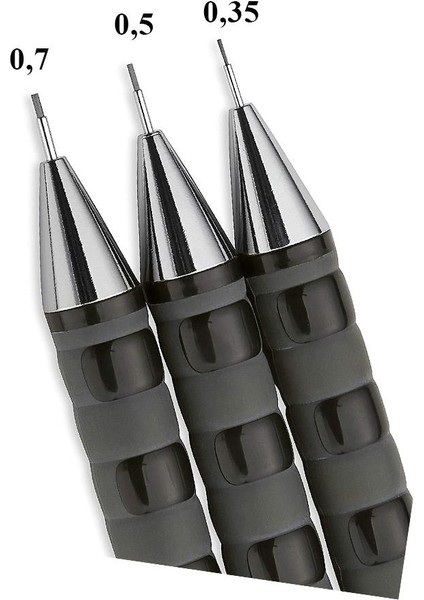 0.3 / 3.5 mm Tikky Uçlu Kalem Siyah Renk 1 Adet Tombow H - B - Hb Dereceli Uç Teknik Çizim Kalemi 3 Adet