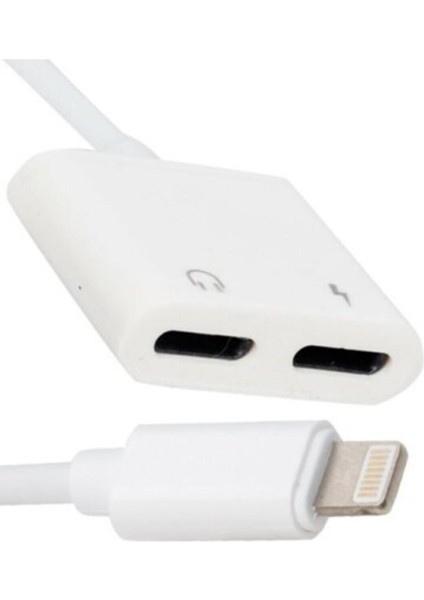 Iphone,ipad Lightning Çoklayıcı,çoğaltıcı((Şarj ve Mikrofon+Ses Kullanımını Aynı Anda Sağlar))