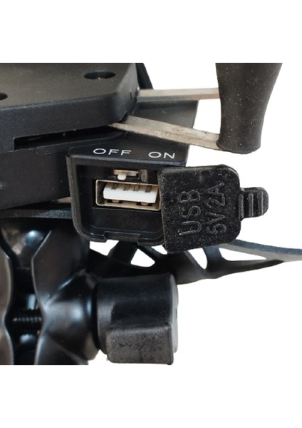 Motosiklet Telefon Tutucu USB Şarjlı Ayna Altı Bağlantılı Motor Tutacağı fiyatları
