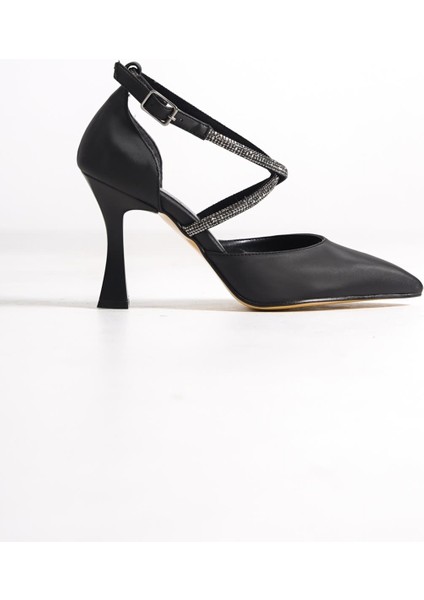 Kalice Siyah Taşlı Stiletto Abiye Topuklu Ayakkabı fiyatları