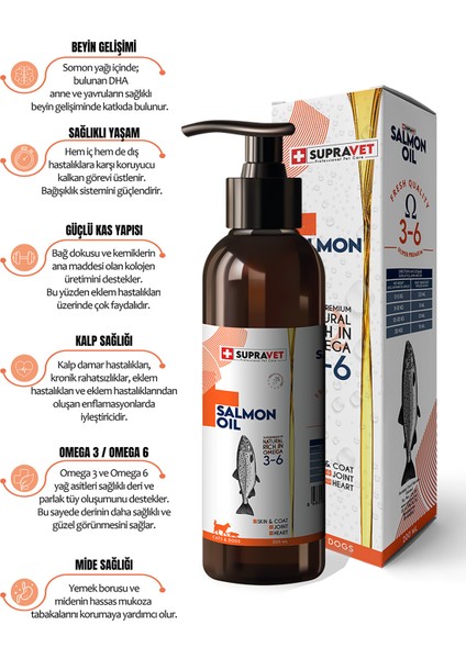 Köpekler Için Norveç Somon Yağı 200 ml
