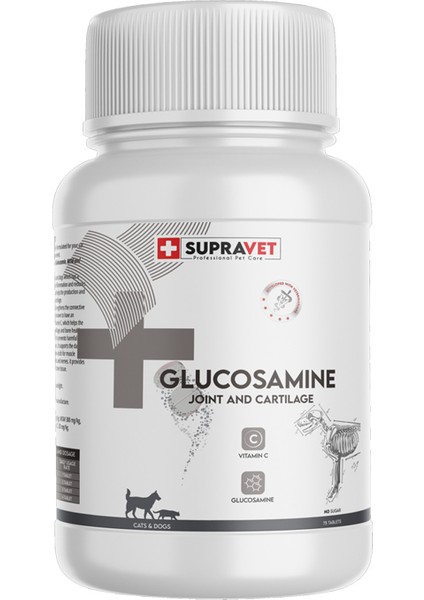 Suptavet Glucosamine Kedi ve Köpek Eklem Sağlığı Güçlendirici Glukozamin Tablet + Yetişkin Köpekler Için Vitamin Malt Macun 30 gr