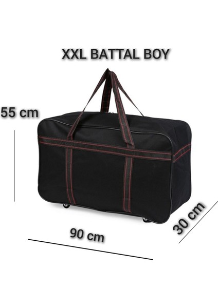 Xxl Battal Boy Tekerlekli 90 cm Kumaş Valiz & Bavul