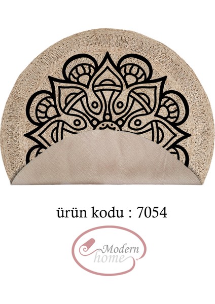 Mandala Desen Yuvarlak Halı Kolay Temizlenebilen Dijital Baskı Deri Kaymaz Tabanlı Halı