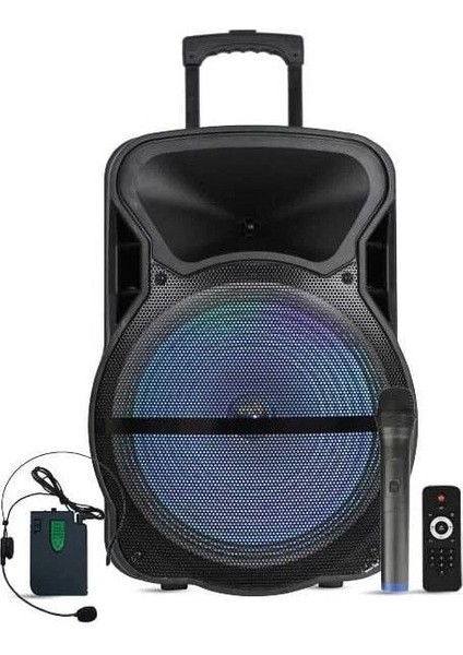 WAP-15503ET Aktif Portatif Hoparlör (1 El Mic 1 Kafa Mic)