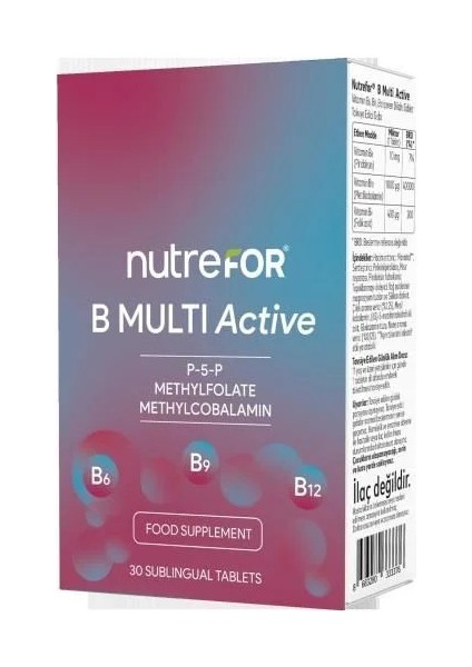 Active Multi B 30 Dilaltı Tablet