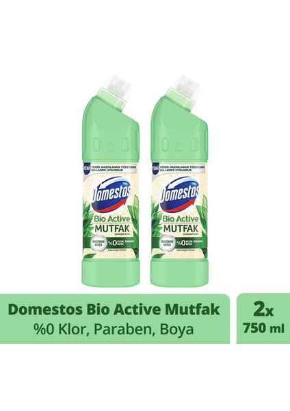 Çamaşır Suyu Bio Active Mutfak Maksimum Hijyen 750 ml x 2 Adet