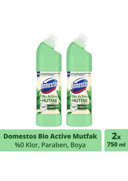 Çamaşır Suyu Bio Active Mutfak Maksimum Hijyen 750 ml x 2 Adet