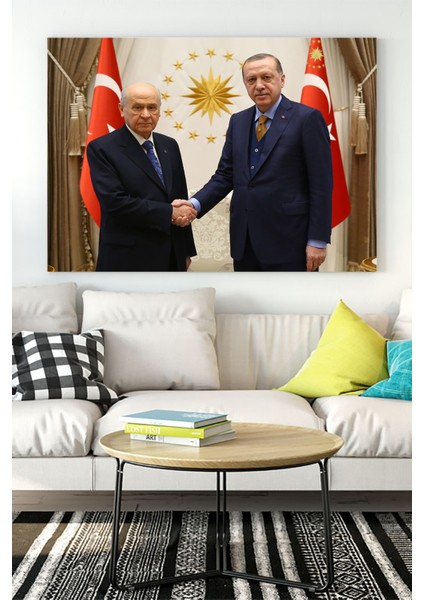 Cumhur Ittifakı Kanvas Tablo, Recep Tayyip Erdoğan, Devlet Bahçeli Kanvas Tablo