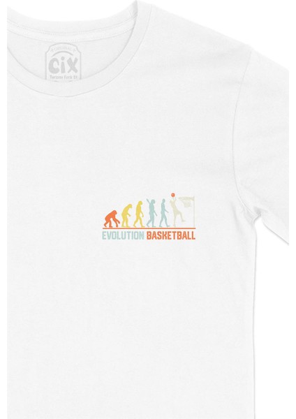 Basketbol Evolution Cep Tasarım Baskılı Tişört