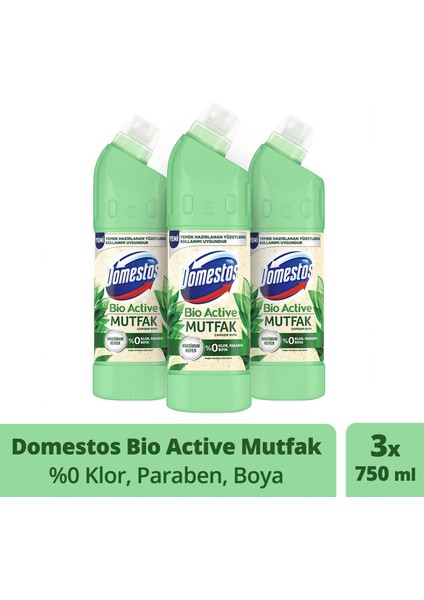 Çamaşır Suyu Bio Active Mutfak Maksimum Hijyen 750 ml x 3 Adet