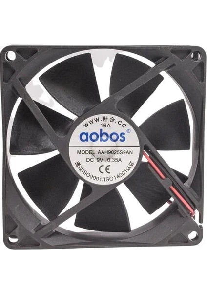 90X90X25MM 9V 0.35A Fan 2 Kablolu