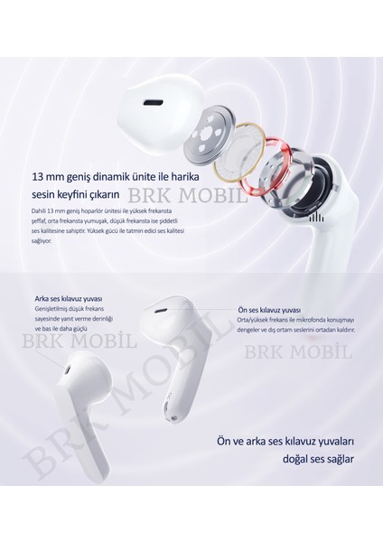 Xiaoda Xiaodu Du Smart Buds Bluetooth Kablosuz Kulaklık - Ipx4 Suya Dayanıklı - Bluetooth 5.0- 2023 Yeni Model - (Distribütör Garantili)