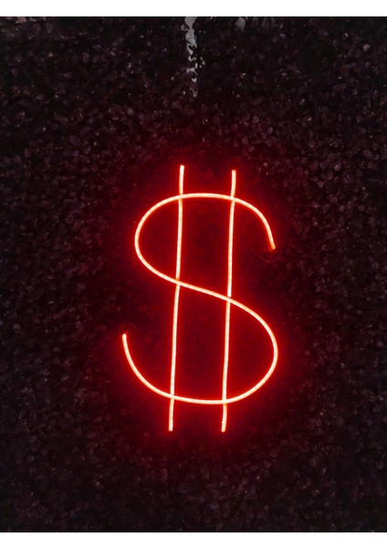 Dolarlogo Neon LED Tabela Duvar Dekoru