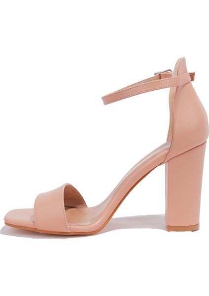 DZA07-92823410 Nut Tek Bantlı Klasik Topuklu Kadın Ayakkabı modelleri
