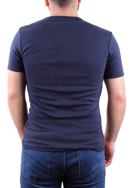 4604 Lacivert Bisiklet Yaka Erkek Tshirt