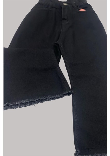 Mojo Kız Çocuk Yüksek Bel Püsküllü Paça Pantolon 5934344 Siyah modelleri