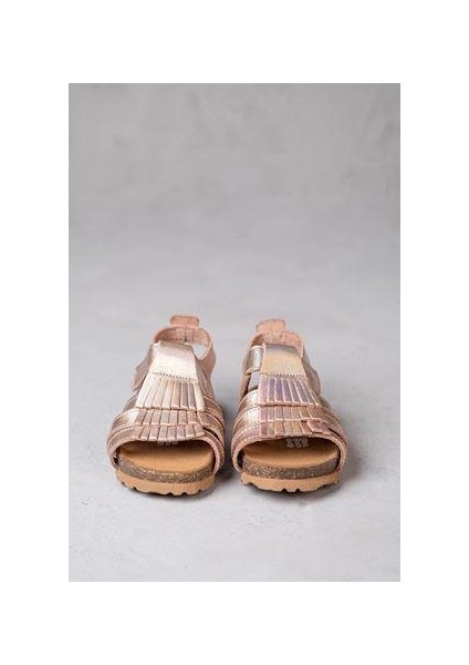 Bebe Sandalet Pudra Saçaklı