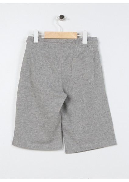 Bağlamalı Bel Standart Gri Melanj Erkek Çocuk Şort GUNDERIY023 fiyatları