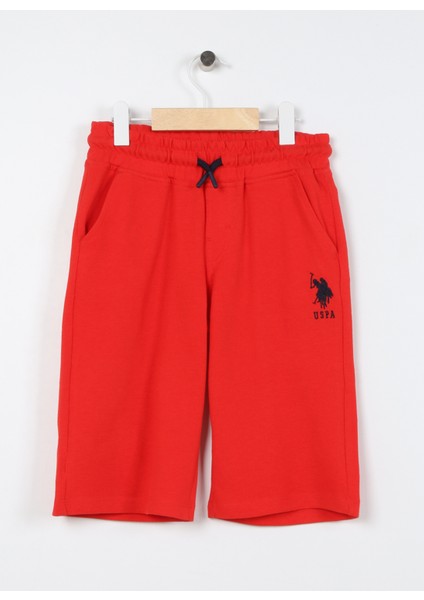 Bağlamalı Bel Standart Kırmızı Erkek Çocuk Şort GUNDERIY023